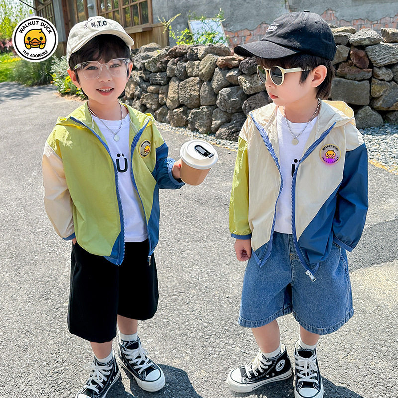 小黄鸭童装儿童防晒衣服夏季2026新款冰丝薄款男宝宝夏装透气外套