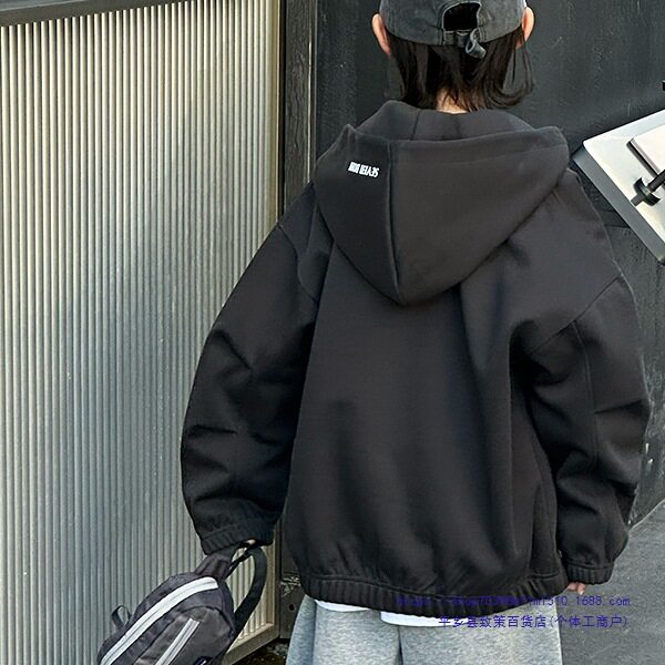 男童春秋外套韩版潮中大童长袖上衣2025新款儿童连帽卫衣