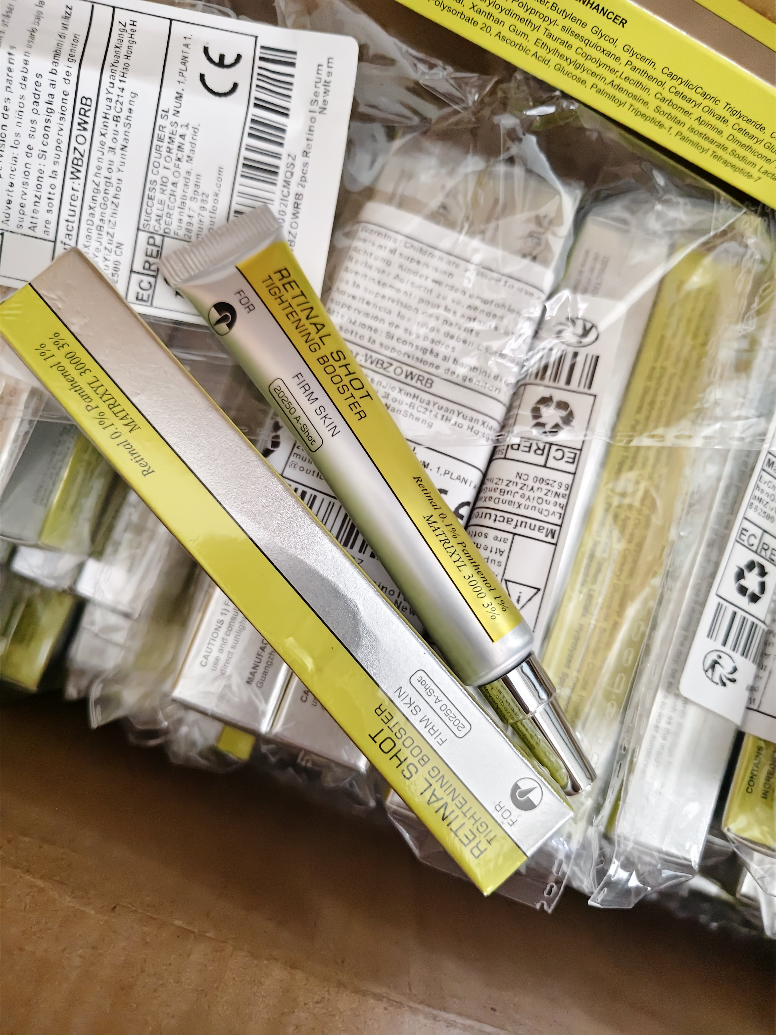 发四支 跨境视黄醇弹润眼霜保湿紧致提拉精华液淡纹Tightening15g