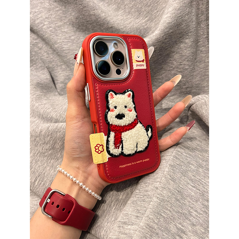 适用苹果仿皮卡通防摔