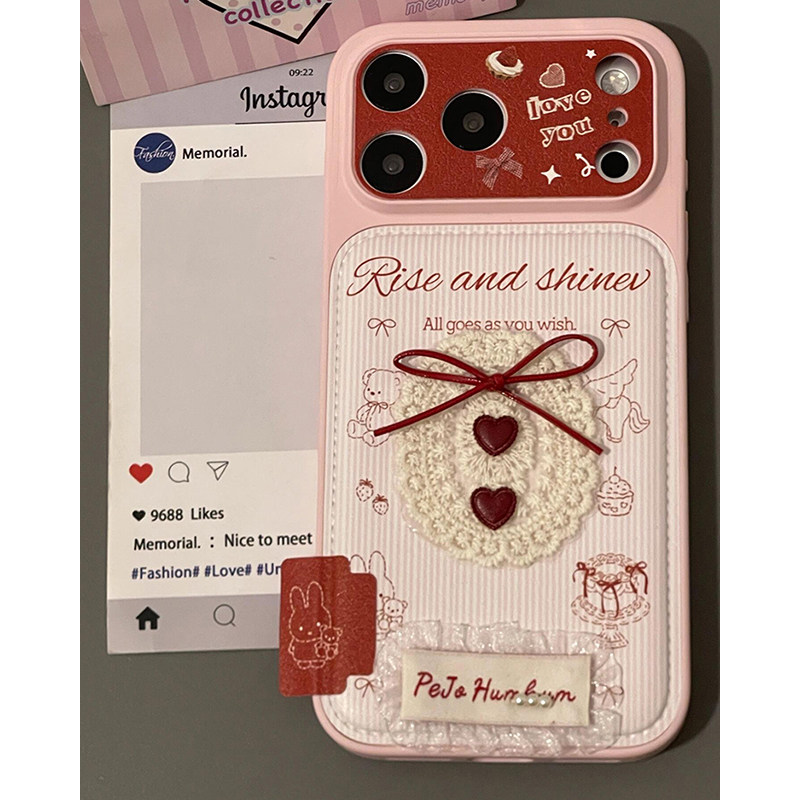 欧略 韩风ins简约爱心蝴蝶结适用苹果17promax手机壳15新款iPhone16超好看14创意17防摔保护套17pro可爱女款,3C数码配件,手机保护套/壳,淘宝优惠券,粉丝福利购,淘宝优惠卷