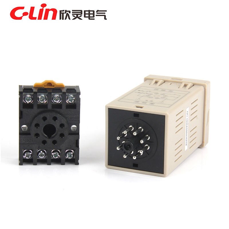 欣灵计数器DH48J按键型继电器数显4位计数多功能计数模式可调带座