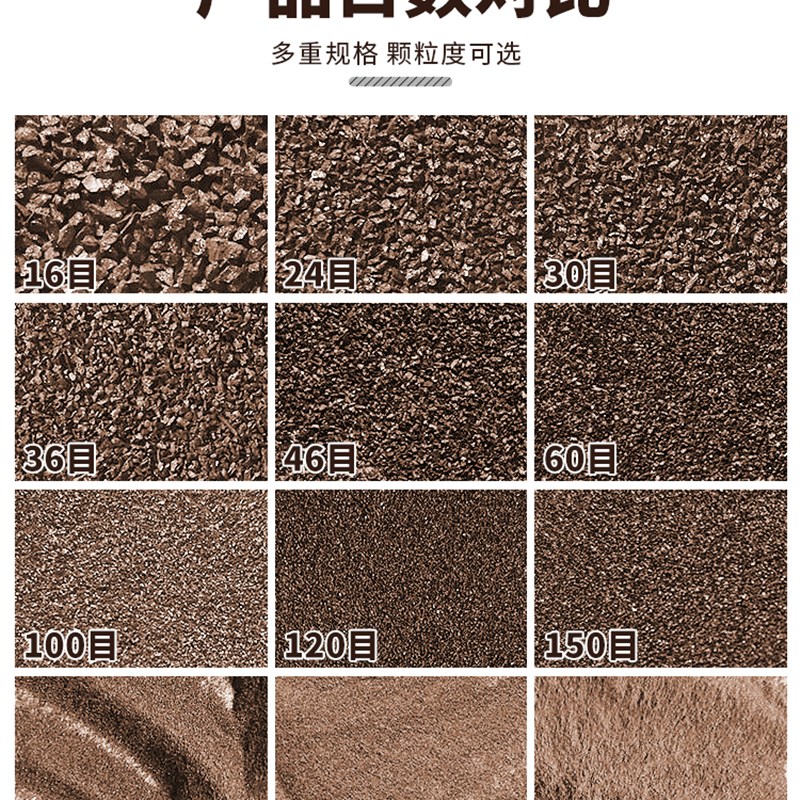 棕刚玉喷砂用磨料棕色颗粒沙表面处理除锈高硬度耐用一级棕刚玉砂