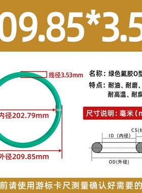 内径183.74/190.09/196.44/202.79/209.14/215.19*3.53氟胶o型圈