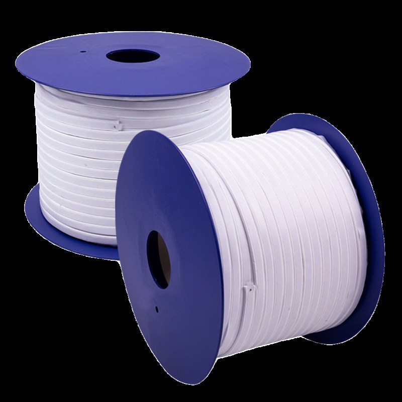 四氟弹性带PTFE自粘膨胀四氟密封条风管法兰软胶条 聚四氟密封条