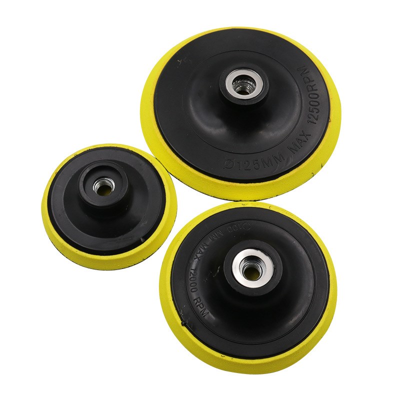 打磨抛光粘盘 角磨机砂轮磨盘 塑料吸盘自粘打磨S机植绒砂纸片吸