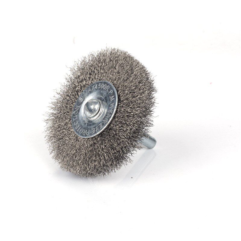 孔平钢丝轮杆平型钢丝刷金属木材除锈拉丝打磨轮锯床用电动钢丝轮