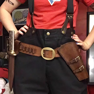 荒野大镖客2亚瑟cosplay服装配饰万圣节西部牛仔左轮手枪枪套腰带