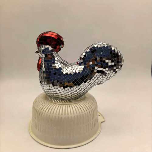 新品迪斯科镜面摆件Chien Disco Ball 居风小鸡玻璃