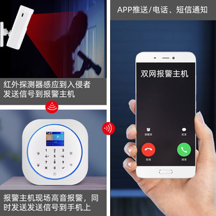 WiFi家用门窗手机防盗报警器 GSM 涂鸦智能家居无线防盗报警主机