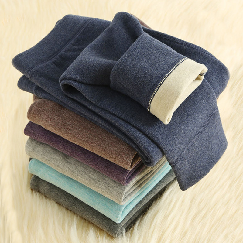 蚕丝德绒儿童加绒保暖裤男童女童加厚秋裤宝宝棉裤内穿绒裤热能裤