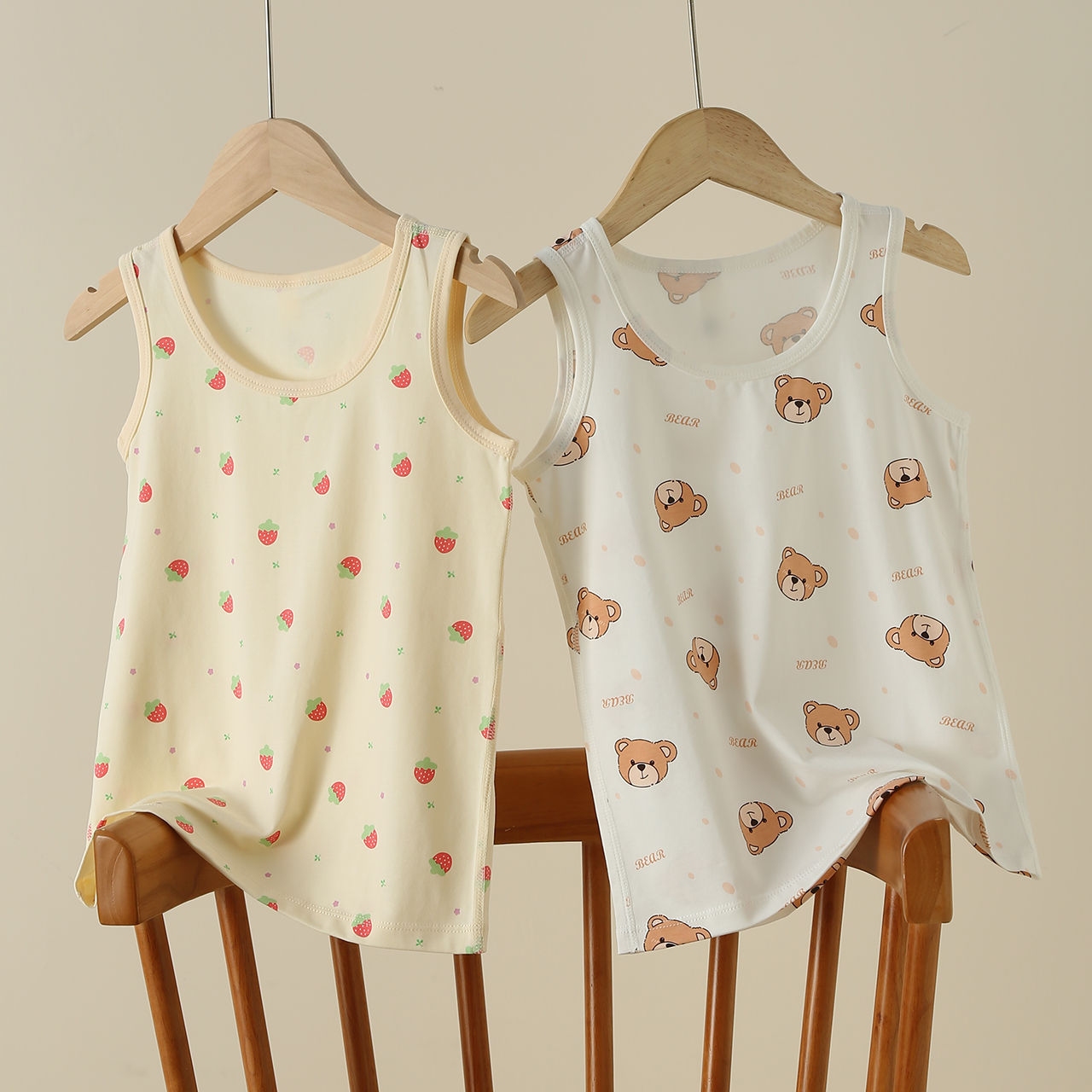 A类纯棉儿童背心春秋夏季薄款宝宝无袖打底上衣男童女童吊带睡衣