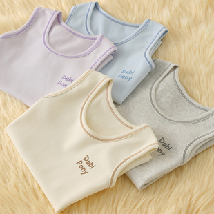 精梳纯棉儿童背心男童女童吊带上衣宝宝小童打底睡衣坎肩春秋薄款