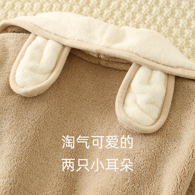 可爱儿童睡袍冬季加厚款男童女童浴袍男孩宝宝睡衣秋冬保暖中大童