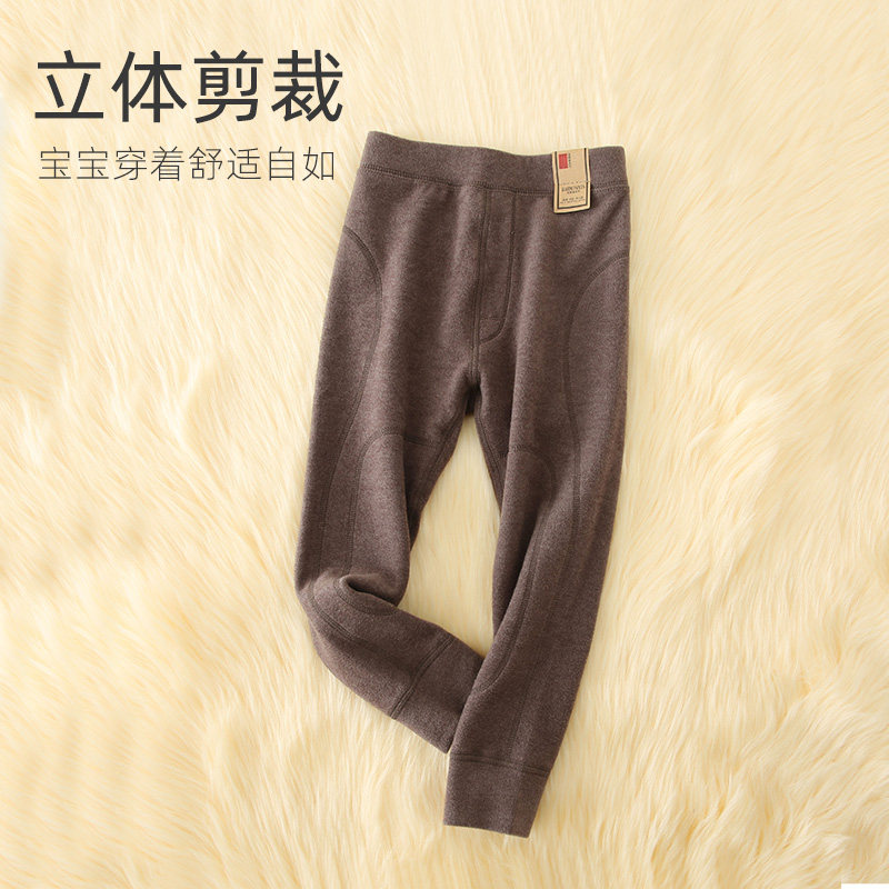 德绒儿童保暖裤冬季男童加厚秋裤棉裤内穿绒裤宝宝加绒打底热能裤
