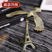 平衡鸟老鹰重力大号玩具飞鸟办公桌装 饰摆件不倒金属桌面悬浮男士