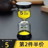 5分钟现代家居装 儿童刷牙沙漏计时器喝茶创意摆件1 饰生日礼物