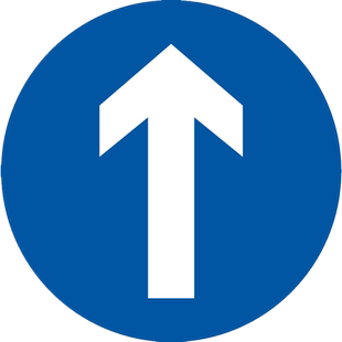 地下车库标志牌交通标志牌停车场车库出入口指示牌导向牌直行圆牌