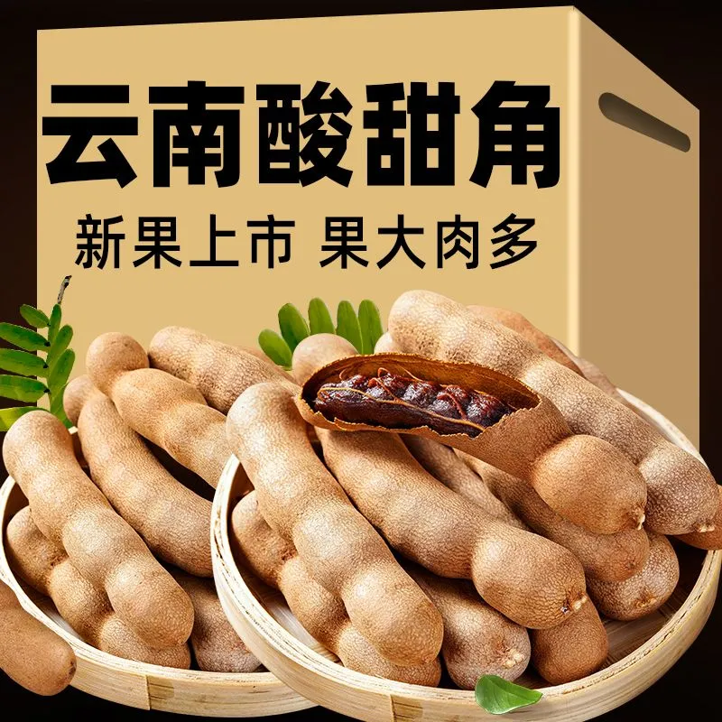 大酸角酸甜角云南特产新鲜罗望子甜酸角带壳休闲零食散装糕果脯干