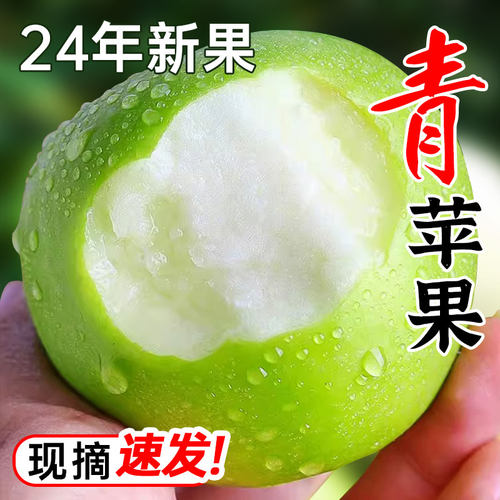 陕西青苹果10斤当季现摘酸脆甜