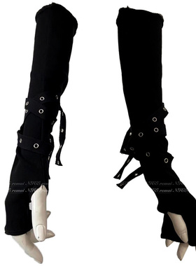 赛博朋克机车废土风袖套Y2K辣妹ins网红系带机能风cos防晒手袖酷