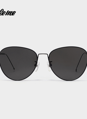 Fakeme 圆框复古金属边太阳镜女墨镜防紫外线时髦中性款 Aida