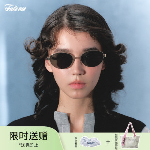 backbone 百搭椭圆墨镜太阳镜ins白月光 Fakeme 复古老钱风时尚