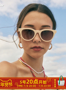 Fakeme 迪丽热巴同款防紫外线圆框眼镜墨镜防晒复古太阳镜女Lowry