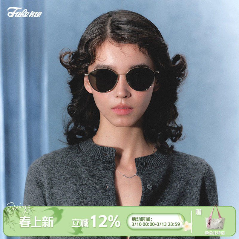 Fakeme 猫眼超轻墨镜时尚钛金属个性太阳眼镜女款女潮百搭 Josie