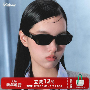 Fakeme 街拍方框墨镜女防紫外线雅丹风ringer 质感板材太阳镜时尚