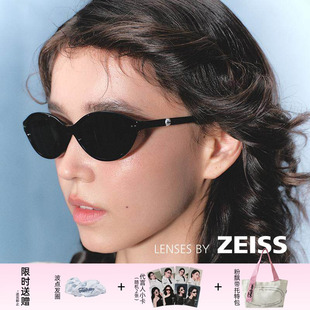 Fakeme明星同款 太阳眼镜框蔡司镜片赫本镜yaoll 板材猫眼墨镜时尚