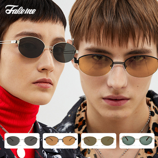复古金属墨镜素颜光学镜防紫外线 Fakeme backbone 胡可推荐