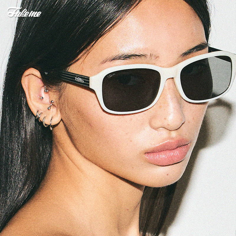 Fakeme 美式轻奢板材方框复古慵懒ins轻奢风墨镜防紫外线 racing