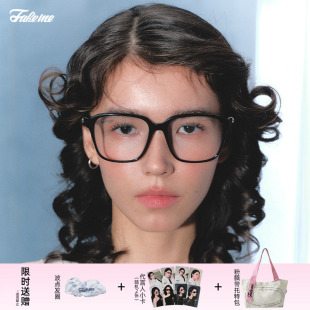 黑框素颜镜圆脸近视镜显脸小光学镜 质感板材时尚 Biel 新品 Fakeme