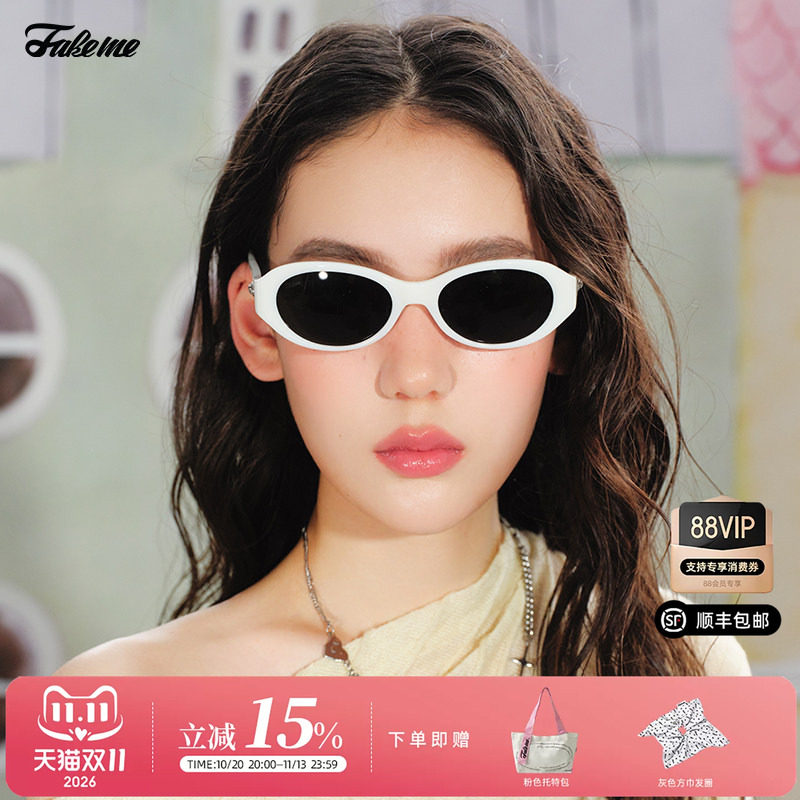 Fakeme【2026新品】椭圆框板材防紫外线太阳镜蔡司镜片墨镜 Noma
