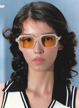 Fakeme 冬日巴黎琥珀板材方框墨镜太阳镜90s街头复古 pelvis