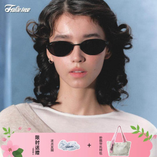 墨镜米可 防紫外线太阳镜椭圆框时尚 micro Fakeme 商家自播