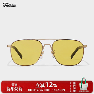 Fakeme Napoleon new轻奢飞行员方框太阳镜墨镜中性ins机车风