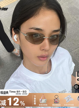 fakeme金属无框墨镜太阳镜