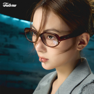 【】Fakeme 板材椭圆框素颜光学镜 gossip