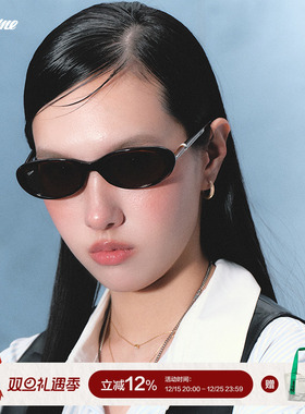 Fakeme质感板材椭圆框时尚墨镜