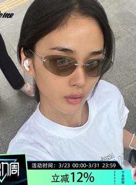 fakeme金属无框墨镜太阳镜