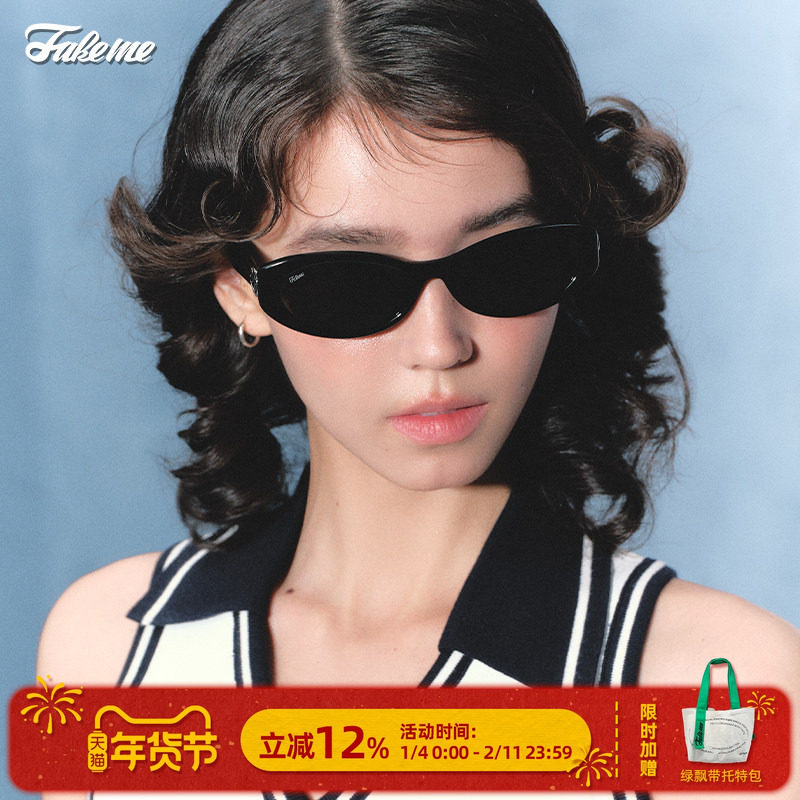 Fakeme 中国限定猫眼板材墨镜个性时尚复古太阳镜可露丽 Laga