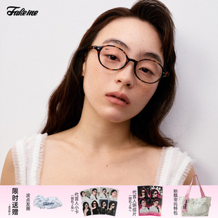 Fakeme 复古书呆子椭圆框素颜光学镜架鬼马少女感书呆子dowdy