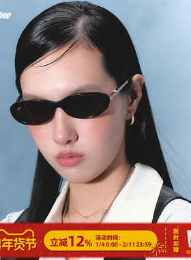 Fakeme质感板材椭圆框时尚墨镜