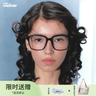 黑框素颜镜圆脸近视镜显脸小光学镜 质感板材时尚 Biel 新品 Fakeme