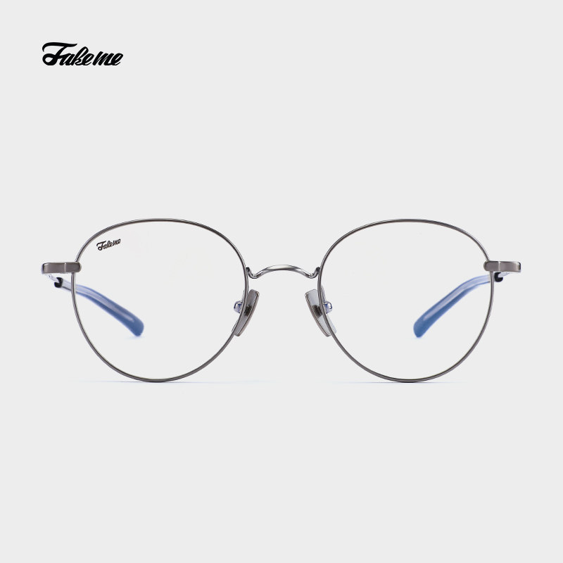 Fakeme 韩版文艺超轻β近视光学圆框镜架可配镜片女ins学院风 liv