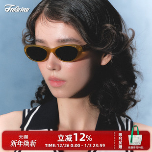 Nocap&Cutty 椭圆框墨镜太阳镜防紫外线女中性款 Fakeme 时尚