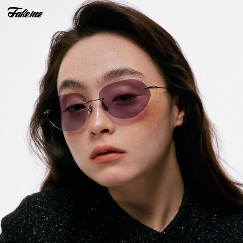 【佳雪佳敏直播精选】Fakeme26新品超轻无框β钛墨镜太阳镜 cruz