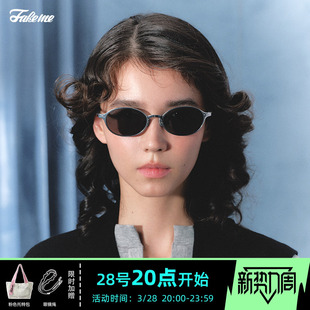 Fakeme 椭圆框墨镜钛金属防紫外线眼镜防晒太阳镜复古core